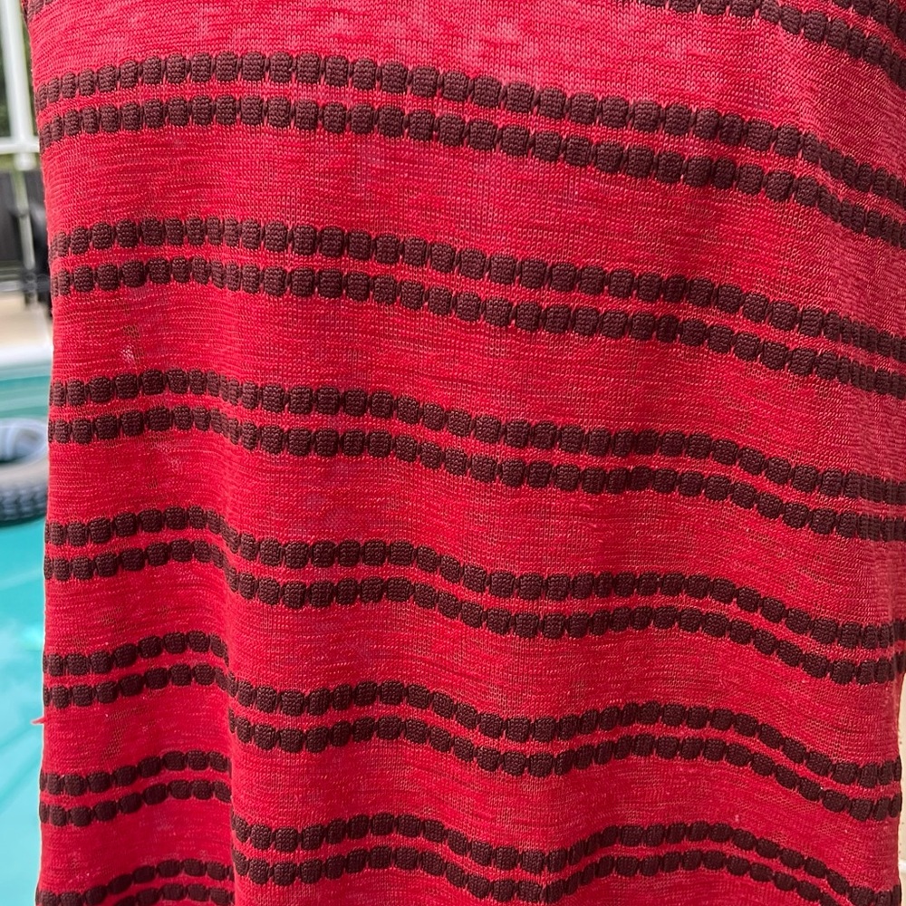 Free People Molly Retro Peplum Tank Top Medium M Brown Red - Picture 6 of 8